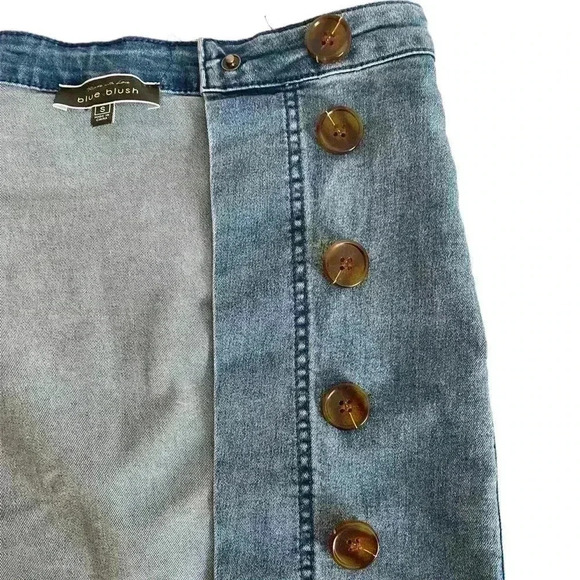 Blue Blush Mini Jean skirt - Picture 6 of 10